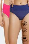 Zivame Anti-Microbial High Rise Full Coverage Tummy Tucker Hipster Panty (Pack of 2) - Multicolor — thumbnail 1